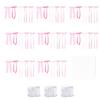 40Pcs Elegant Pink Ribbon Bows Wall Art Set Ribbon Bows Garlands for Home Nursery Wedding Decoration for Birthday Party
