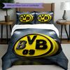 Set copripiumino 3 pezzi (1*Copripiumino + 2*Federe, Senza Nucleo), Set Biancheria da Letto con Stampa Borussia Dortmund, Decorazione Camera da Letto, Stagione Unica, Regalo di Compleanno
