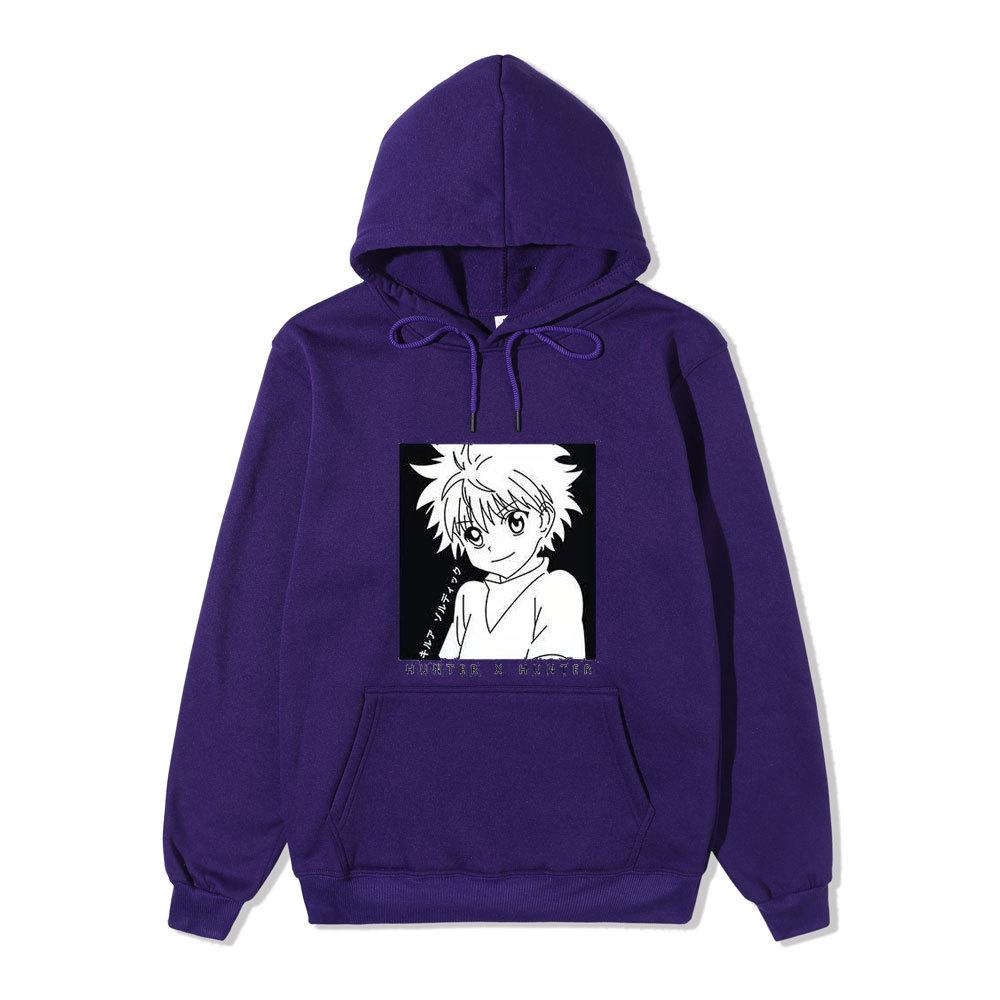 Hunter X Hunter Killua Zoldyck Japanese Anime Hoodie Sweatshirt Casual Unisex Autumn Winter Fleece Streetwear Tops