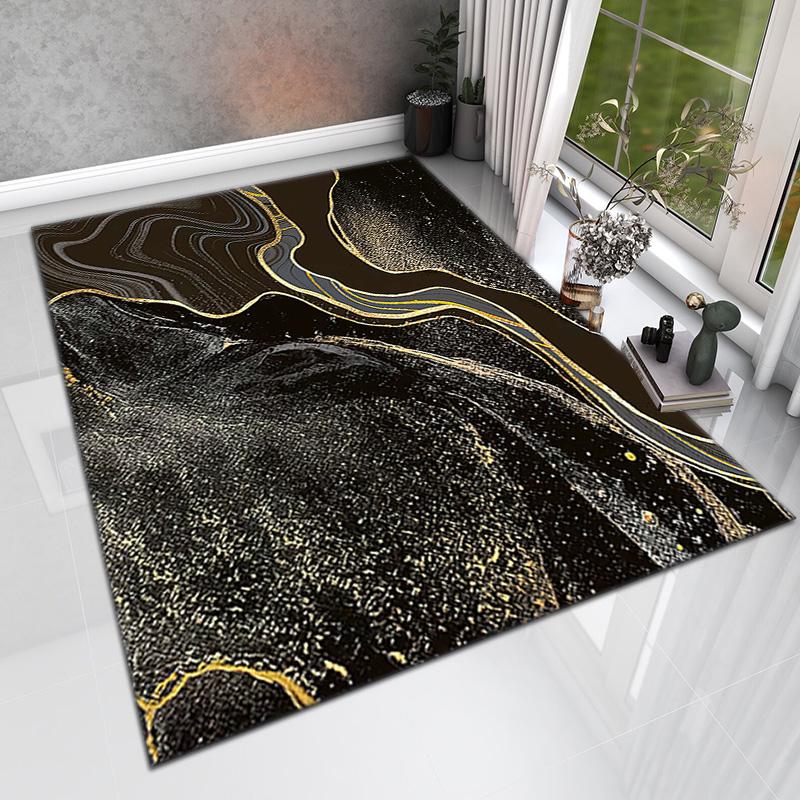1PC Marble texture printed Carpet Rug for Living Room Bedroom Home Sofa Decoration,Non-slip Floor Mat Floor mat