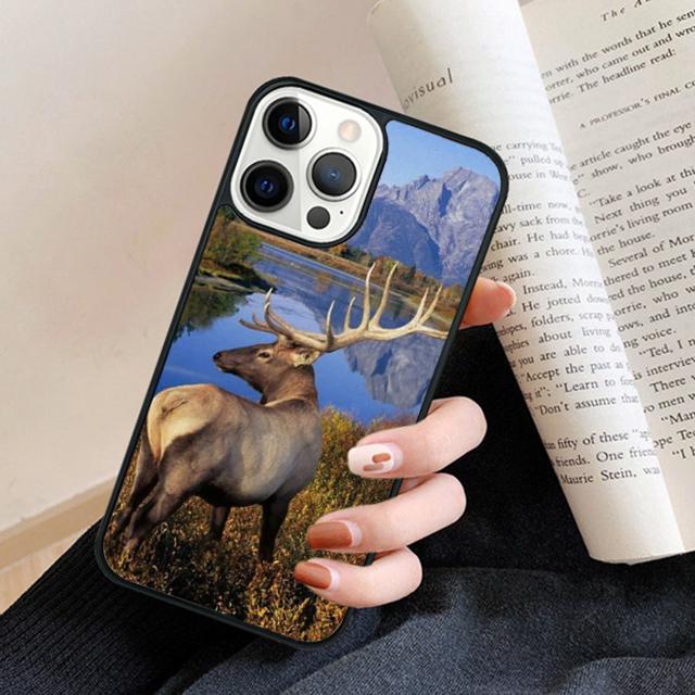 Beautiful Nature Wild Reindeer Moose Stag Phone Case Back Cover for iPhone 17 Air 16 15 14 13 11 12 Pro Max Plus