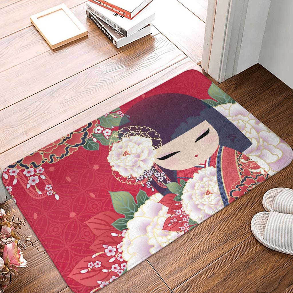 Japanese Sakura Flowers Cherry Blossoms Doormat Mat Anti-Slip Bath Kitchen Bedroom Rug Carpet 40*60cm