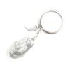 Hand-Wound Natural Stone Crystal Octahedron Keychain Keychain Bag Pendant K15