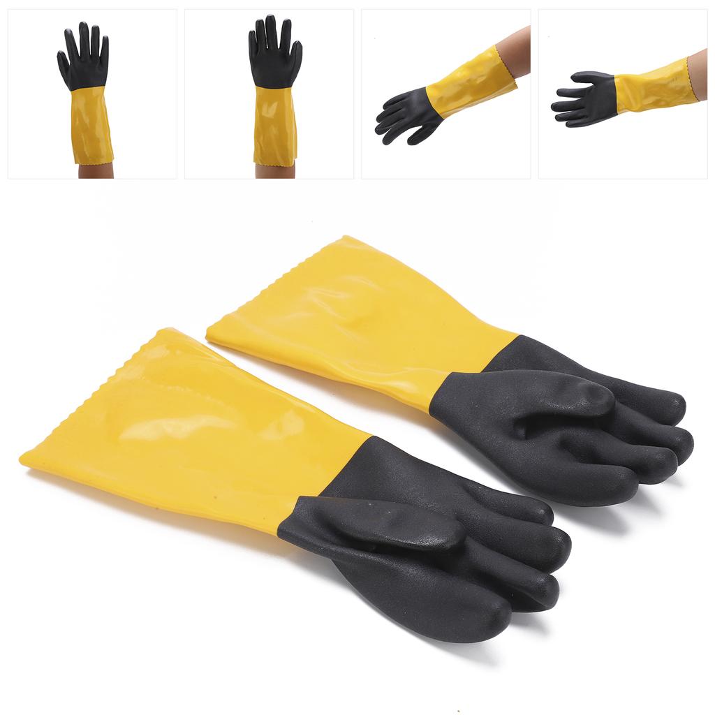 PVC Coated Protective Gloves Lengthening Seamless Wear Resistance Gloves for Machinery IndustryM