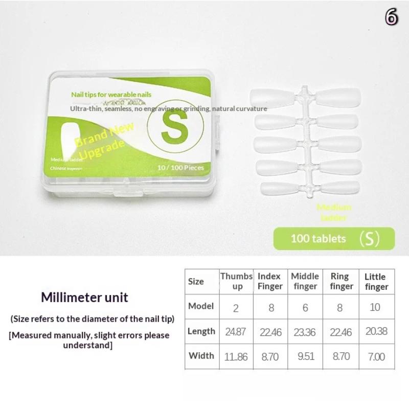 Nail Extension Gel Tips 100pcs Box French Full Cover Strong Flexible Press On For Pro Home Manicure Kit