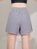 Bohemianbeullu Gingham Layered Wrap Shorts