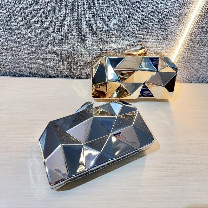 Glänzende Box Mini Kleine Handtasche Clutch Tasche Bankett Einzelne Schulter Crossbody Dinner-Tasche