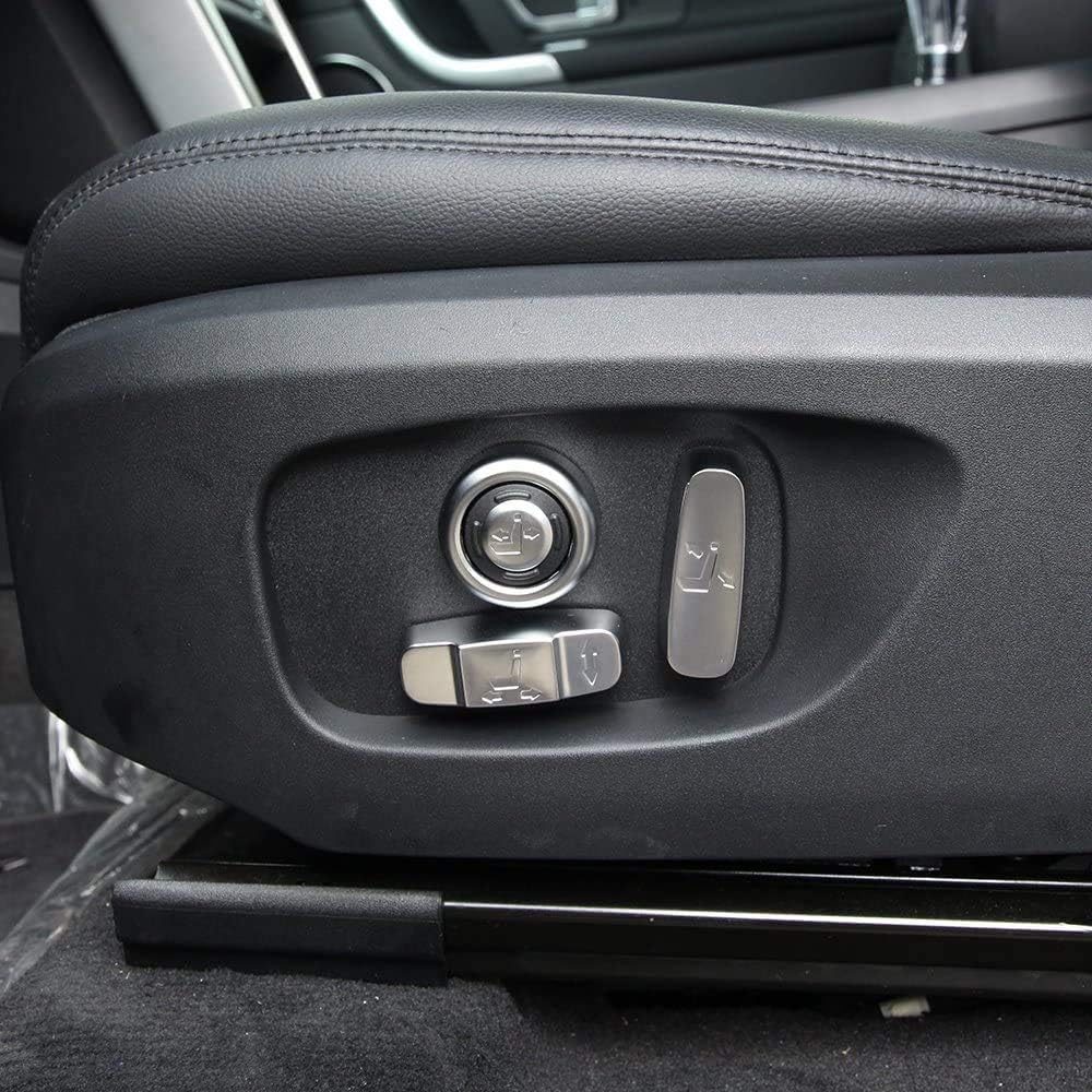 ABS 8Pcs Seat Adjustment Button Trim Cover Accessories for Land Rover Defender 110 2020 (Silver)
