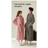 2025 Autumn and Winter Thickened Morning Robe Men's Nightgown Women's Extended Bathrobe Couple Pajamas