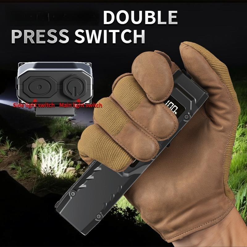 Portable EDC Flashlight 800 Lumens USB Rechargeable LED Flashlight Waterproof Led COB Work Light for Camping Emergency