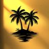 Tropical Beach Metal Wall Art Palm Tree Silhouette Iron Decor Coastal Living Room Bedroom Housewarming Gift