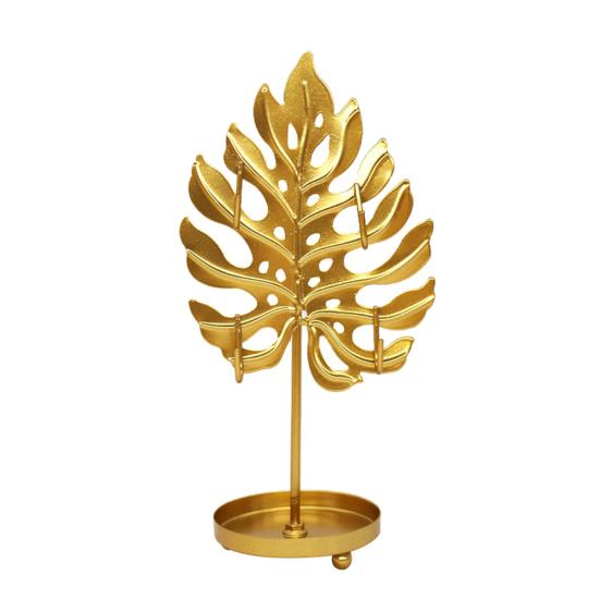 Tvar listu Železný stojan na šperky Stojan Náušnice Náhrdelník Organizér na náramek