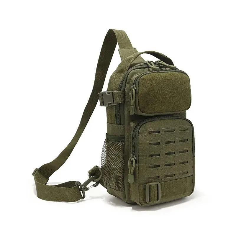 Outdoor Sports Sling Bag Shoulder Pack For Men, Molle Assault Range Daypack, Waterproof Solid Chest Bag For Traveling, Hiking