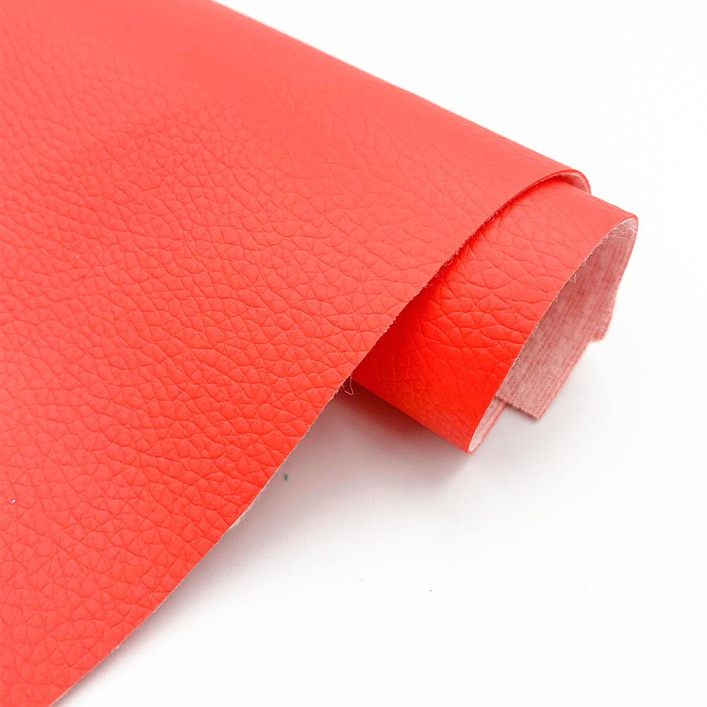 Litchi Faux PU Leathere Fabric Sewing Clothing Bow Bag Sofa Car DIY Earring Making Craft Material Waterproof 50*60cm Big Size