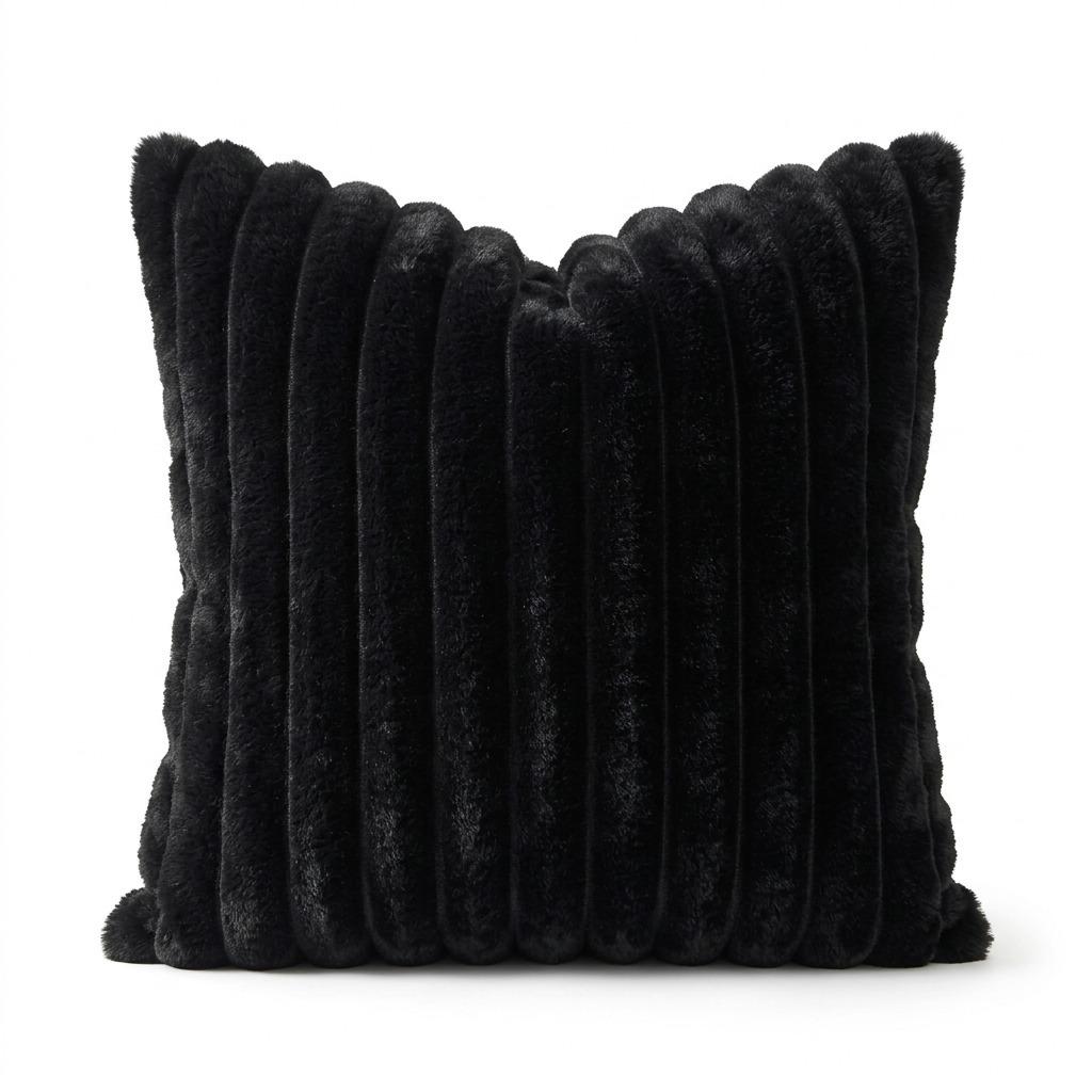 Imitation Rabbit Plush Pillowcase,Modern and Simple Home Decoration Pillowcase, Living Room Solid Color Sofa Cushion, Pillowcover