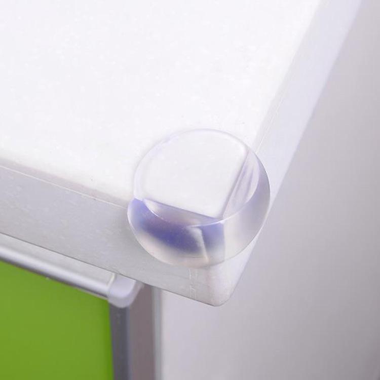 5PCS baby safety table corner coffee table hemming protective cover, spherical transparent protective corner soft rubber corner protection corner