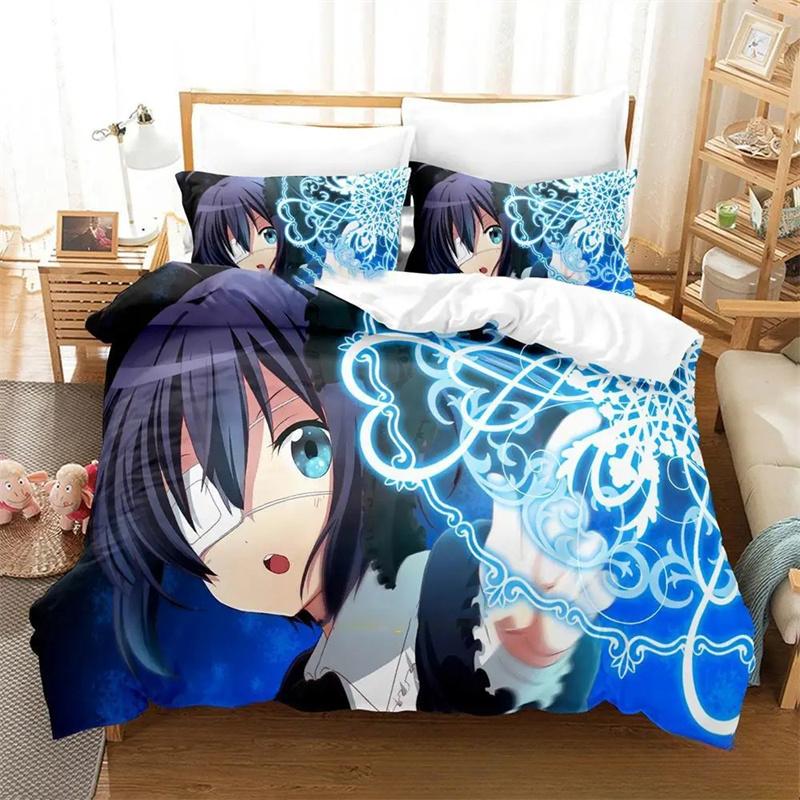 Durable Lightweight Twin Queen King Anime Love Chunibyo Other Delusions Boys Girls Size Bed Adult Quilt