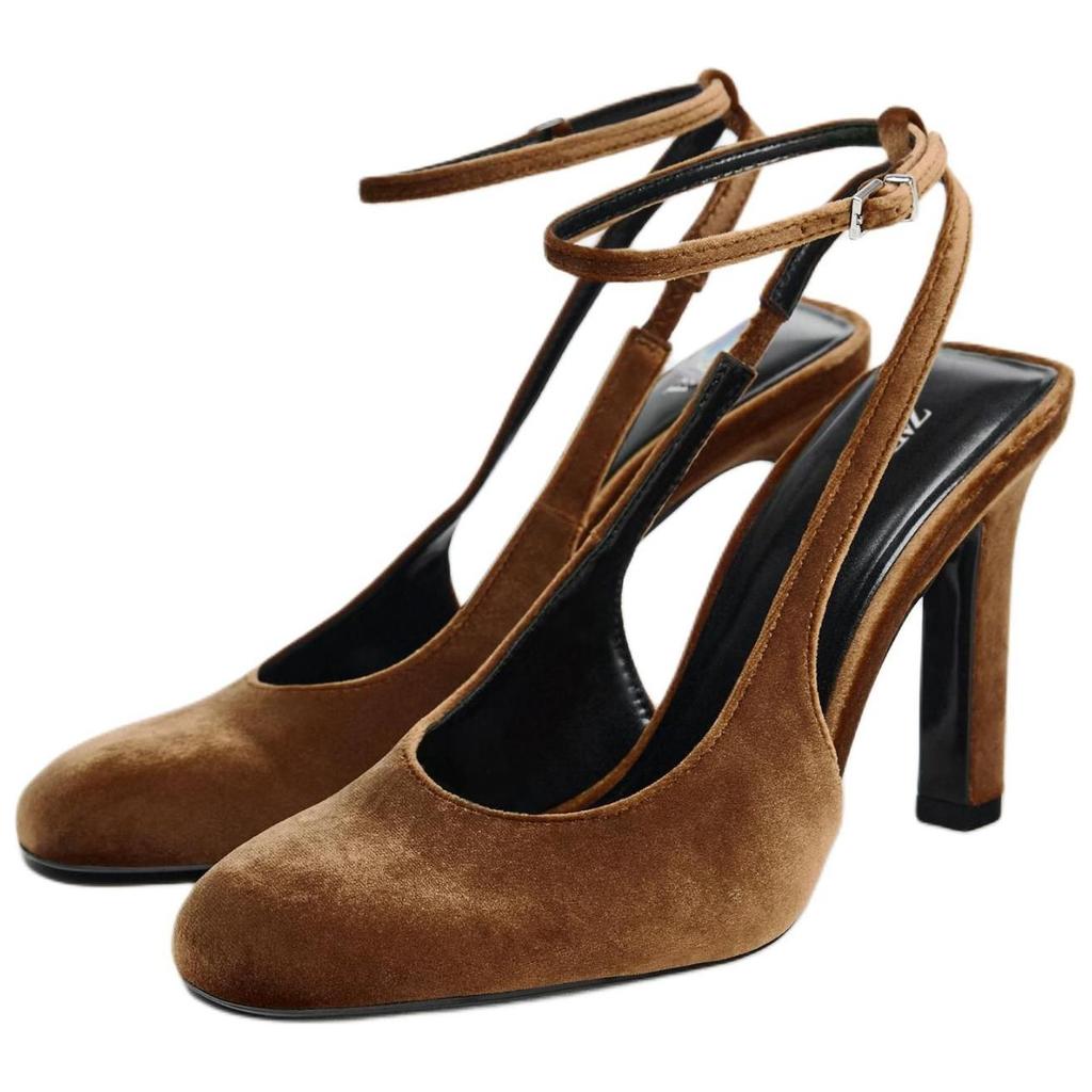 Zara Elegantní Minimalistické Módní Vysoké Podpatky Dámské Boty Hnědé 13244410-38