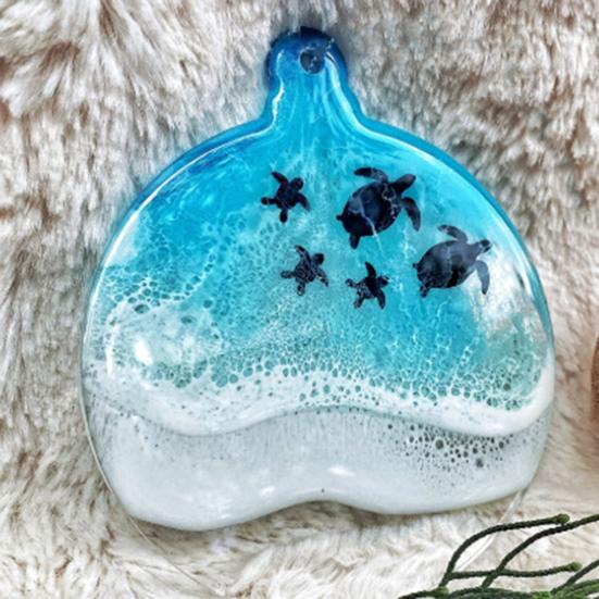 Sea Turtle Acrylic Ornaments Ocean-Themed Christmas Tree Decor Holiday Turtle Hanging