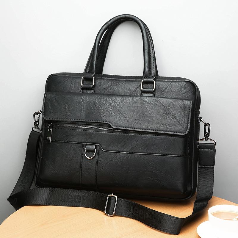 New Portable Men's Briefcase Computer Crossbody Business Leisure Business Travel Office Shoulder Bag