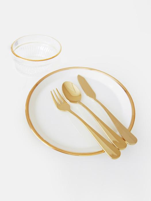 

Reborn. J Titanium-Plated Gold Bling Dessert Cutlery 3-Piece Set (Gift Box Packaging) Gold Bling Dessert Cutlery 3-piece Set