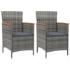 Day and Night - Day and Night Garden Dining Chairs 2 Units Gray Synthetic Rattan