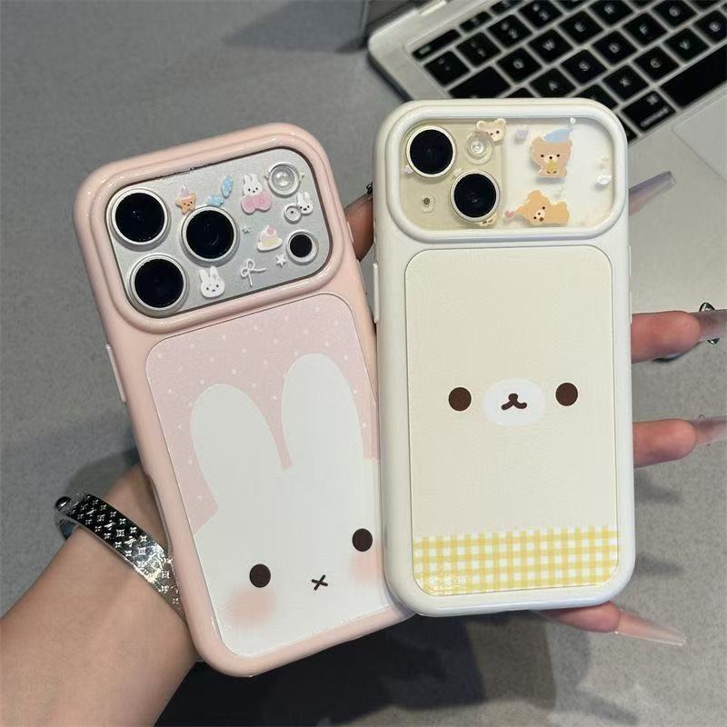 Rabbit easy bear second change apple 11promax mobile phone case for iphone11 transparent case dopamine