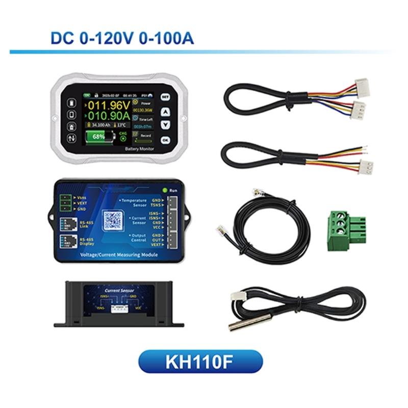 Neuer KH140F Batteriemonitor 0-120V Spannungs- und Stromtester Wohnmobile Batterie VA Coulomb-Zähler für Auto LKW Motorrad