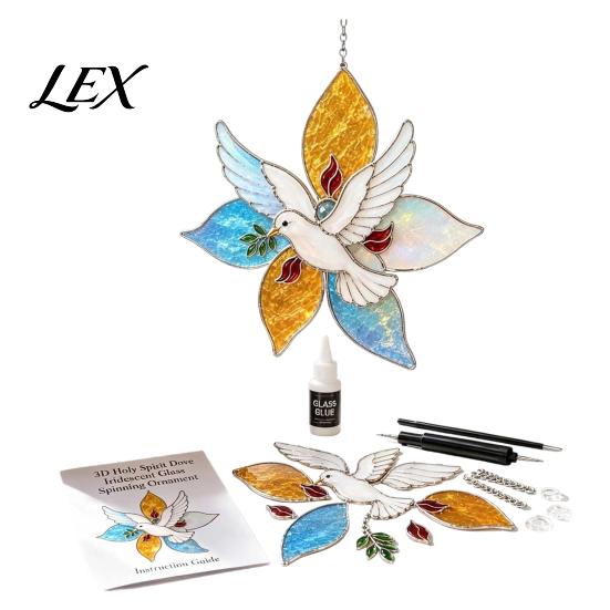 Window Suncatcher DIY Project Christian Kit, Stained Glass Style Religious Sun Catcher, Spiritual Home Decoration Crafts Iridescent Hanging
