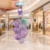 Clear Acrylic Grape Keychain with Anti-theft Phone Wristband and Fruit Bag Pendant