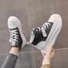 Genuine Leather High-top Shoes Women's Shoes Thick Bottom Casual White Shoes