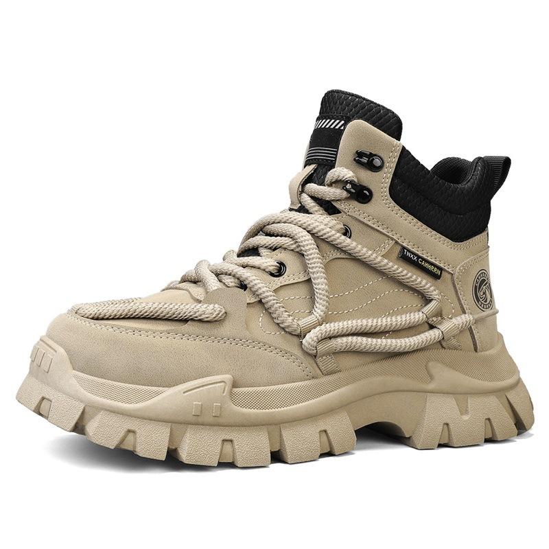 Autumn and winter new casual Martin boots men's shoes high-top tooling shoes heightening men's outdoor sports hiking shoes short boots