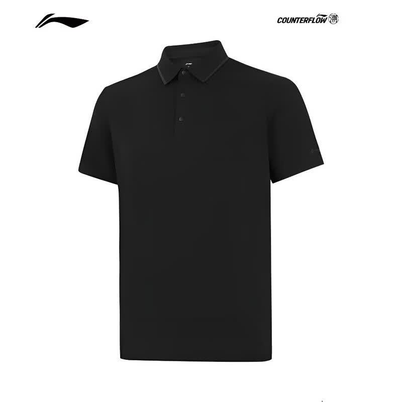 LI-NING Men s Outdoor Lapel Short-Sleeve Polo Shirt APLW239 S