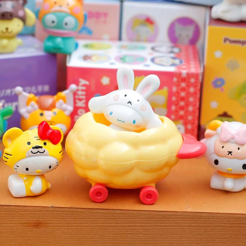 New In Stock Kt Cat Zodiac Talisman Series Blind Box Figurine Cute Ugly Fish Pudding Dog Doll Ornament New Year Surprise Gift