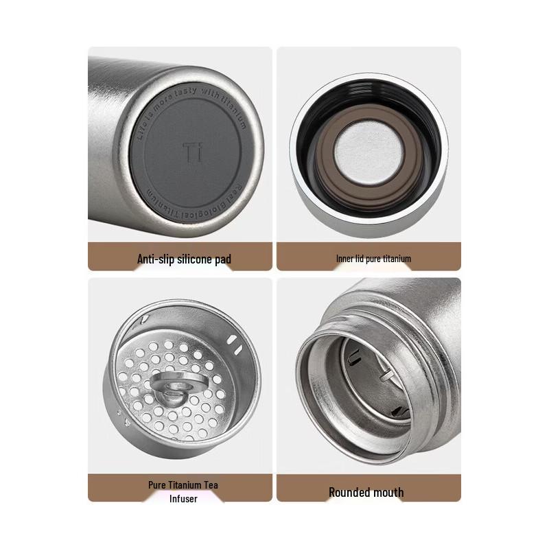 TAFUCO T6017 Titanium Lid Tea Infuser Thermos Cup