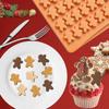 Mini Christmas Mould Silicone Gingerbread Man Moulds Mini Gummy Mould for Baking Cookies Pudding Jelly Dog Biscuit with Scraper