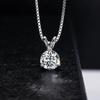 New 1ct  Three Claws Moissanite Pendant Neclace for Women Solid S925 Sterling Silver Moissanite Diamond Chain Wholesale