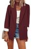 European & American Fashion 2025 Solid Color Long Sleeve Suit Jacket for Spring/Autumn