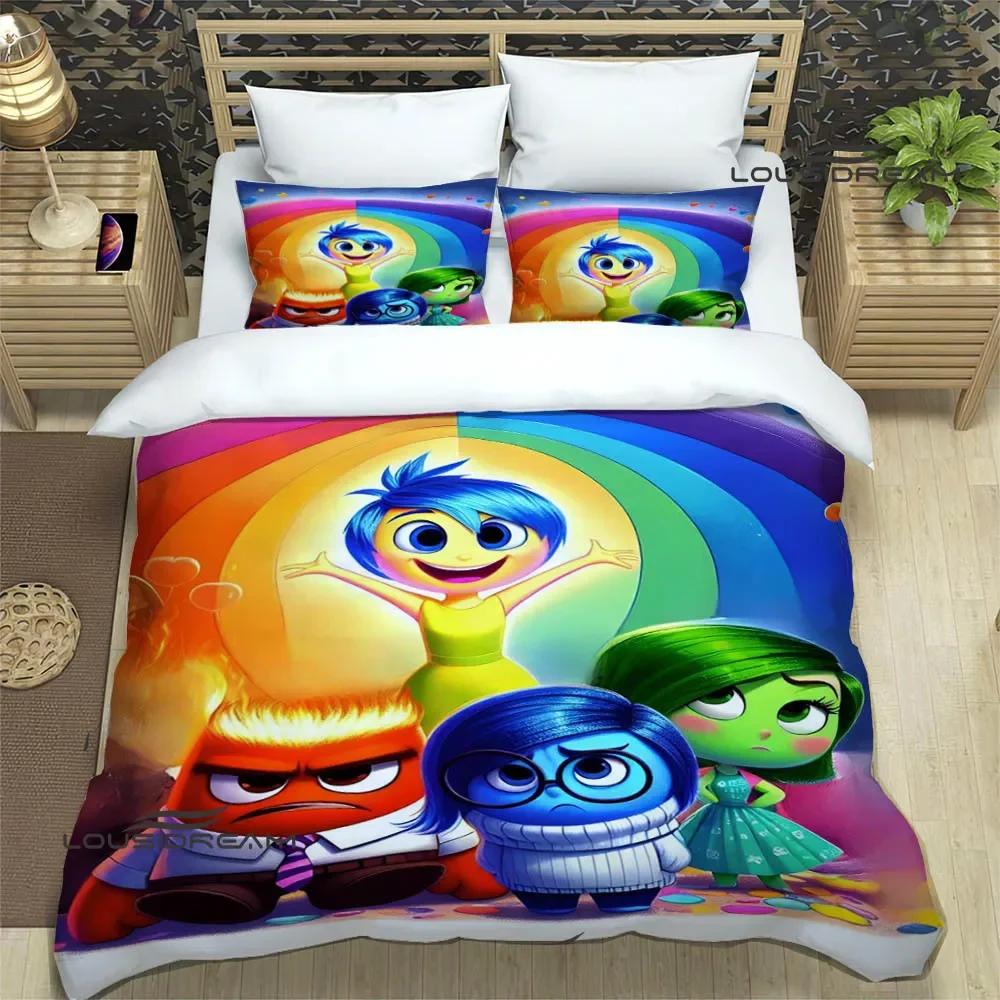 Cartoon Print Inside Out Bedding Sets Pillowcase Children Duvet Cover Bed Comforter Set Bedding Set Luxury Birthday Gift