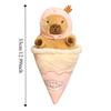 Detachable Capybara Plush Toy Ice Cream Cone Capybara Stuffed Doll  Friends Holiday Present