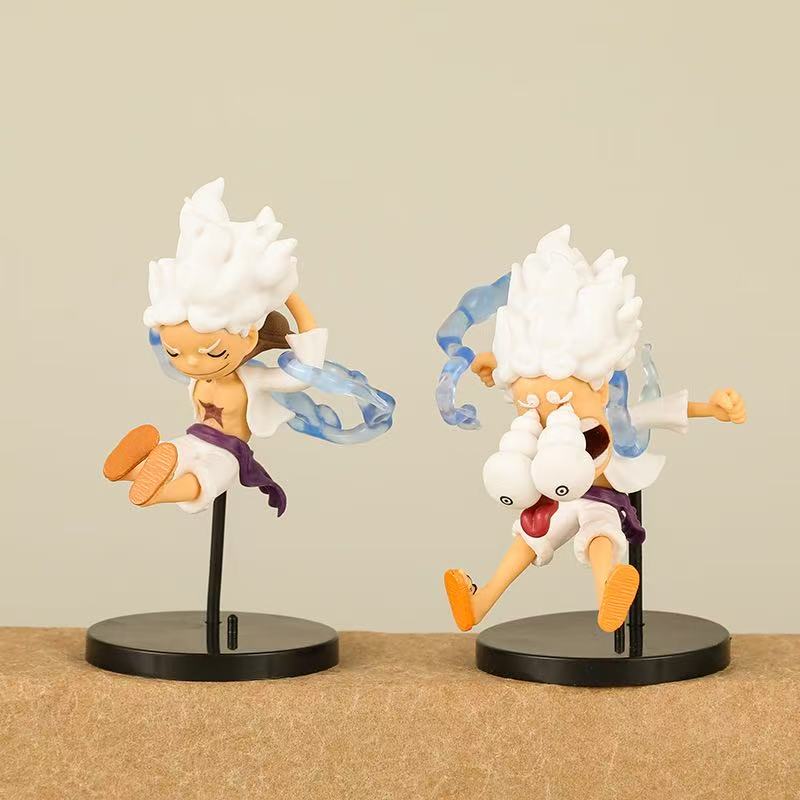 6 Sets of Figurines, Anime and Cartoon, Five Levels of Nika Luffy Dolls, Toys, Ornaments and Gifts OPP bagged