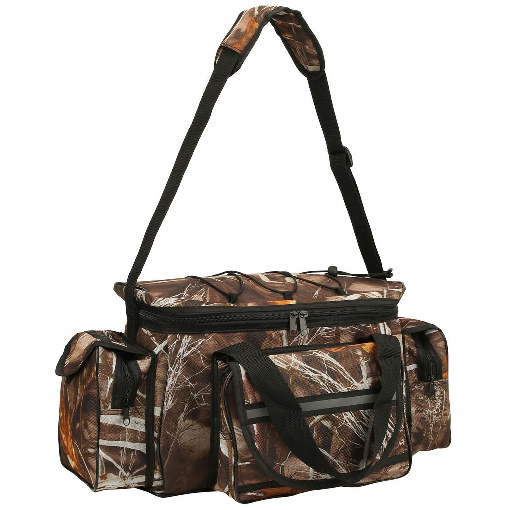 Torba z tkaniny Oxford o dużej pojemności, wielofunkcyjna torba na ramię, kieszenie do przechowywania przynęt wędkarskich