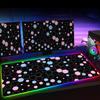 RGB Sechseck Gaming Mauspade XXL Rutschfester Teppich Schreibtischunterlage Computer Zubehör Büro Geometrisches Mauspade Leuchtende Erweiterte Spielmatte