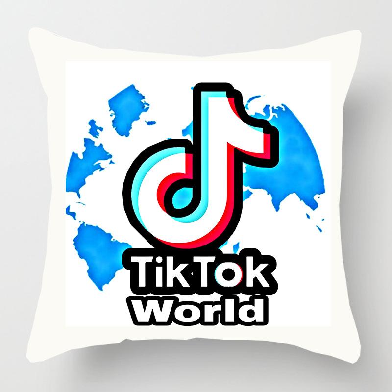 Cover Tiktok Cushion Decorative Soft Pillow Case Sofa Car Throw Protector 18inch