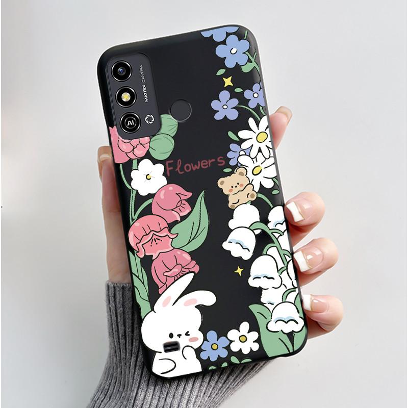 For ZTE Blade A53 Case For ZTE Blade A53 Pro Phone Back Cover Silicone Soft Black TPU Luxury Cute Love Rabbit Funny Bumper Shell