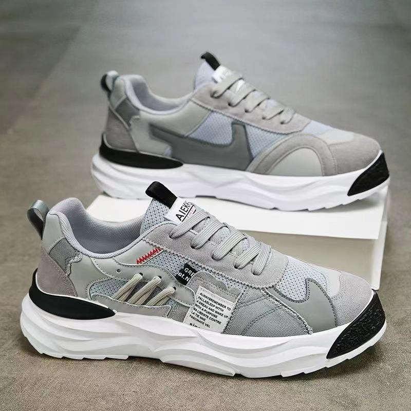 Klobiger Sneaker für Herren Sommer Mesh Atmungsaktiv Luxus Laufschuhe Mode Gestreiftes Design Casual Zapatillas Sports Sneakers