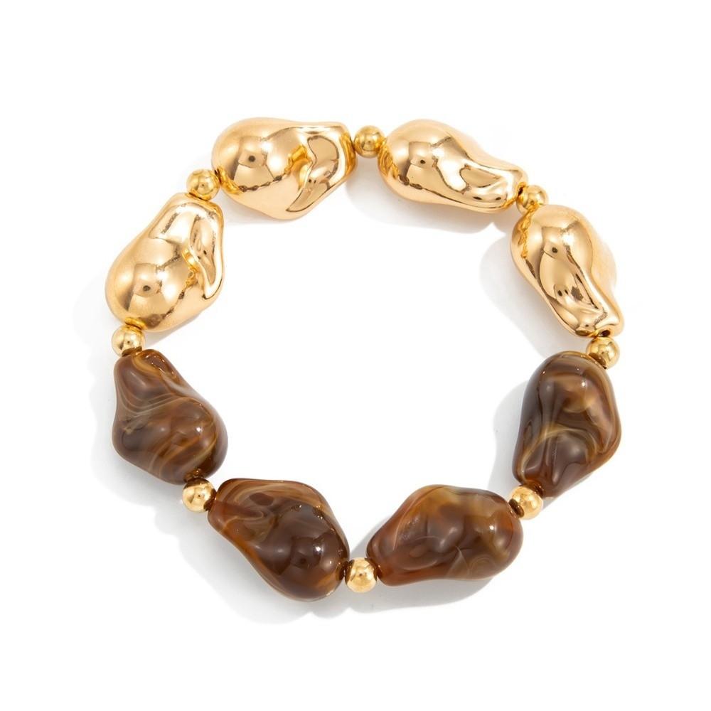 Fashion Irregular Beaded Bracelets Colorful Bohemian Style Hand Chain Resin Bracelets Women