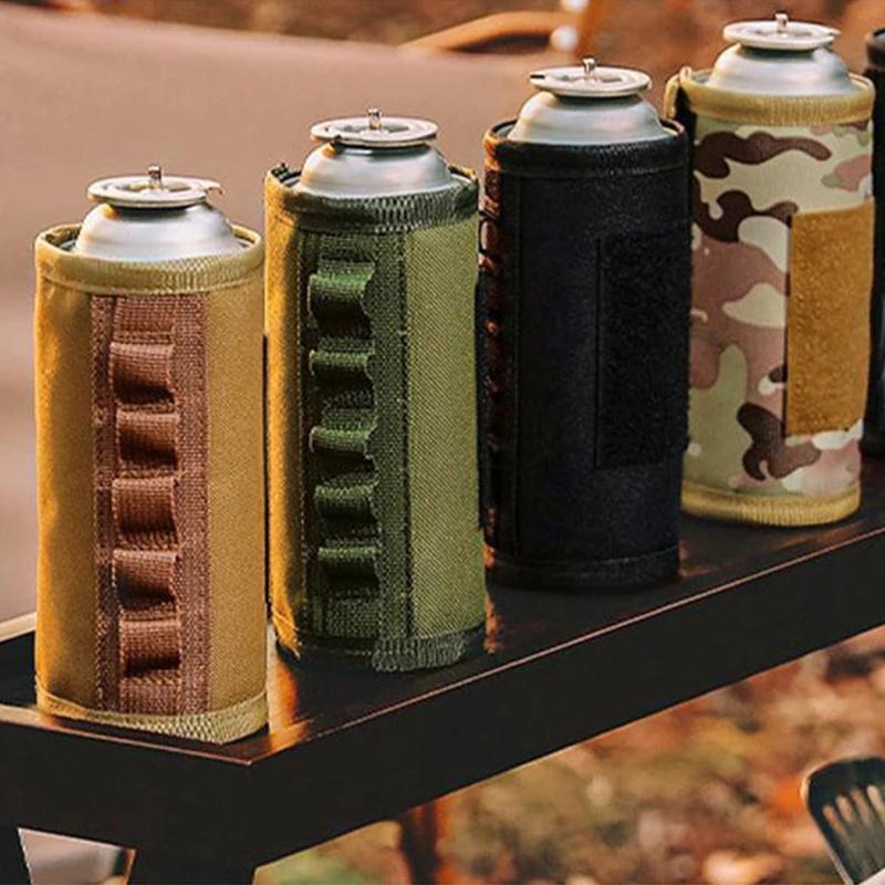 Camping Gas Can Protective Cover Tactical Fuel Cylinder Sleeve Outdoor Gas Tank Canister Storage Bag Case for Outdoor BBQ