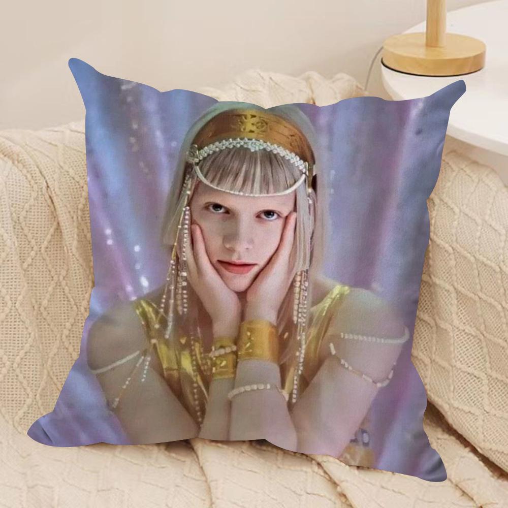 Singer A-Aurora Cushion Cover Soft Plush Double-Sided Printed Sofa Pillow Cushion Cover | Cozy All-Season Durable Decor Gift