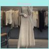 Vintage Chinese Style Knit Dress With Hood For Women Spring Comfort Fit